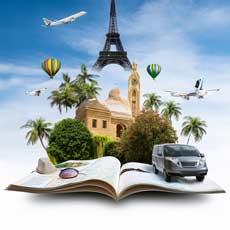 Book with landmarks